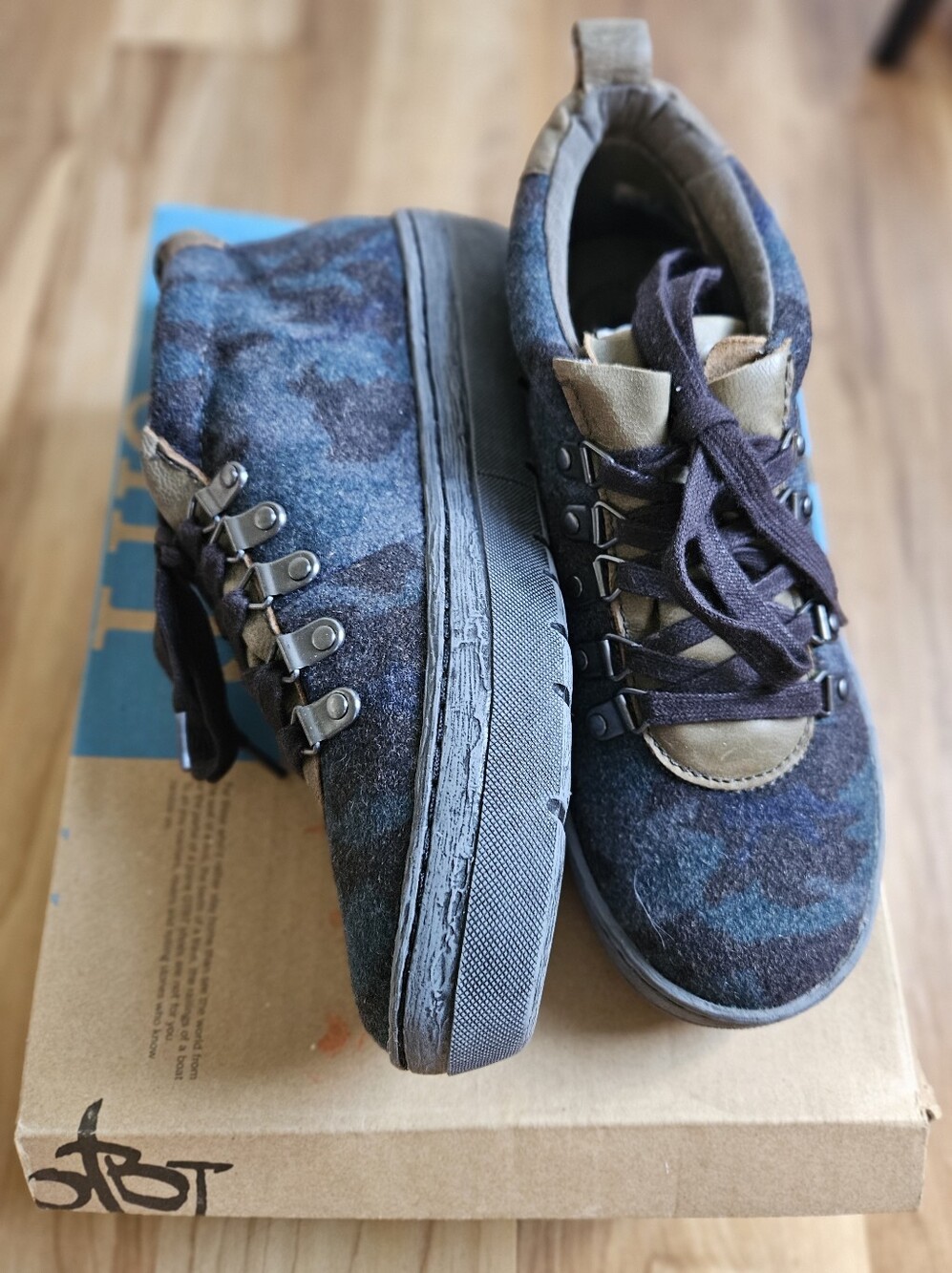 Brand New OTBT "Green Lake" Camouflage Sneaker Boots
